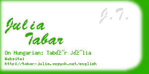 julia tabar business card